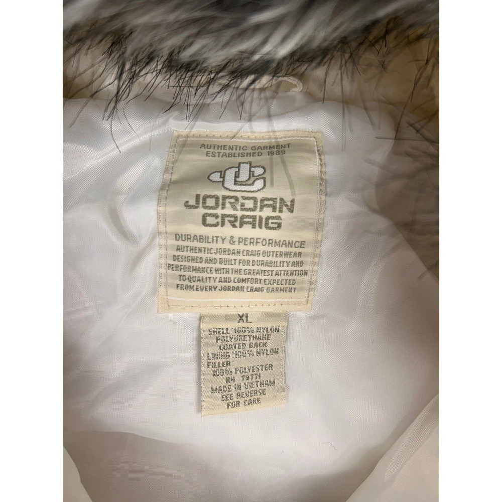 VTG Jordan Craig White Faux Fur Hood Parka Jacket Womens Size XL Puffer Coat NEW - Picture 9 of 11